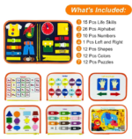 OEM Preschool Education Kids Travel Toys Soft Felt Busy Bag 3D Fabric Busy Box Baby Quiet Book for Toddlers - Image 4