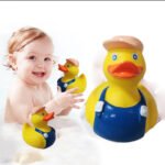 New Design Multicolor Water-resistant Floating Duck Bath Baby Shower Toys