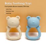 Hot Food Grade Silicone Teether Baby Rattle Toy Cartoon Animal Shape Baby Teether Sensory Toy Baby Educational Musical Toys - Image 5