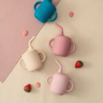 Food Grade Silicone BPA Free Baby Drinking Cup With Hidden and Straw Watertight Bottle for Kids Children - Image 2